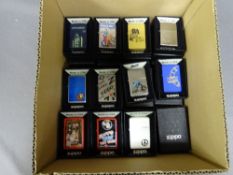 APPROXIMATELY FIFTY COLLECTABLE ZIPPO LIGHTERS in presentation boxes