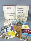 PART FILLED ALBUM OF WORLD STAMPS, stock and unsorted quantity with a small selection of vintage