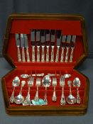 CASED CANTEEN OF EPNS 'KINGS' CUTLERY