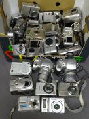 LARGE QUANTITY OF DIGITAL TYPE MODERN CAMERAS by Cannon, Sony, Olympus and others