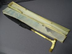 VINTAGE BROLLEY with carved ivory handle and gilt metal mounts