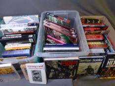 MILITARIA BOOKS - good quantity in two tubs and a box