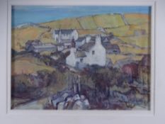 AUDREY HIND oil on board - 'Mynachdi, Anglesey', label verso, signed, 22 x 33cms