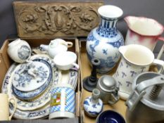 STAFFORDSHIRE & CONTINENTAL PORCELAIN and mixed items