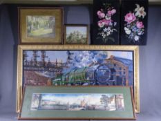 REX WHISTLER - print of his largest ever work, 13 x 59cms, two still life paintings on panel,