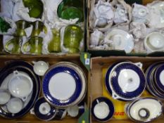 ALFRED MEAKIN BLEU DE ROI DINNERWARE, oriental teaware and assorted coloured glass