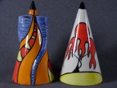 LORNA BAILEY - two sugar shakers (old Ellgreave Backstamps)