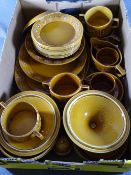 PORTMEIRION MUSTARD COLOURED TOTEM DINNERWARE