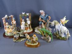 LEONARDO & SIMILAR SCULPTURES OF VARIOUS SCENES, some with boxes