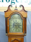 WILLIAM BARRON OF LONDON ARCHED TOP BRASS DIAL LONG-CASE CLOCK, the dial having pierced fish and urn