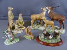 LEONARDO COLLECTION, Border Fine Arts wildlife sculptures, some with boxes