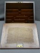 MAHOGANY DESK/LETTER BOX
