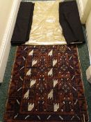 WOOLLEN PRAYER MAT, quantity of probably tailors' suit material ETC