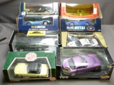 REVELL, BURAGO & SIMILAR SCALE MODEL BOXED DIECAST VEHICLES (EIGHT)