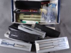 PARKER JOTTERS IN CASES and a good quantity of other quality pens