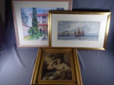 UNSIGNED CONTINENTAL OIL ON CANVAS of a pondering gentleman, 39 x 31cms, RICHARD ACKERMAN