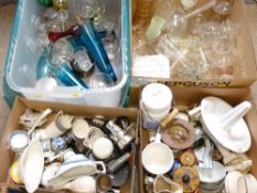 MIXED PORCELAIN, GLASSWARE ETC