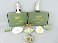 GROUP OF CERAMICS COLLECTABLES including two boxed Peggy Davies figurines, designed by Kevin Francis