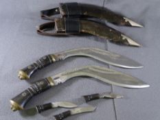 EXCELLENT PAIR OF SHEAVED KUKRI KNIVES