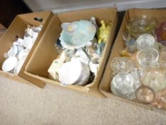 VINTAGE GLASSWARE & MIXED PORCELAIN