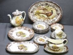 ROYAL WORCESTER PALISSY GAME SERIES CHINA, approximately thirty pieces