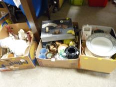 COPPER LUSTRE, vintage Staffordshire porcelain including figurines ETC