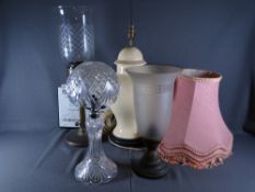 MUSHROOM TYPE GLASS LAMP and similar glass and brass lighting