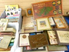 WWII & OTHER MILITARIA EPHEMERA, miscellaneous items and vintage books