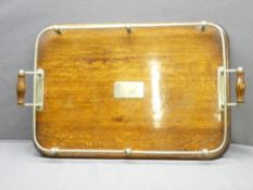 VINTAGE TRAY with EPNS gallery rail