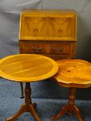 LADY'S BUREAU on pad feet, and two occasional tables