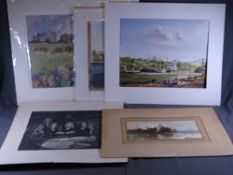 AUDREY HIND - limited edition print (mounted but unframed) (9/100) - 'Peibron farmstead with