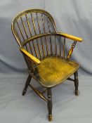 WINDSOR ARMCHAIR, polished with hoopback
