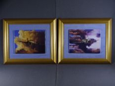 ADRIAN C RIGBY limited edition framed WWII plaques with certificates, a pair, 'The Hurricane' and '
