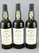 THREE BOTTLES OF VINTAGE PORT WINE, J W Burmester Vinho DO Porto Colheita 1950, harvested, cask