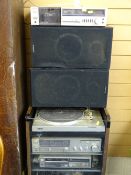 SONY HIFI separate and stacking hifi components in a cabinet with speakers E/T