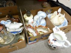 STAFFORDSHIRE PORCELAIN, wash sets ETC (three boxes)