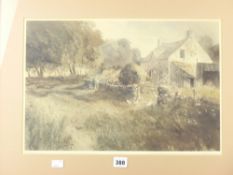 KEITH ANDREW coloured limited edition print (228/500) - entitled 'Summer Lane', signed, 31 x 45cms