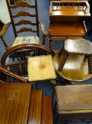 OCCASIONAL TABLES, magazine racks ETC (a parcel)