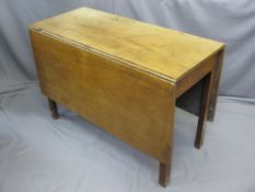 ANTIQUE MAHOGANY TWIN-FLAP DINING TABLE, 71cms H, 107cms W, 48cms D (closed)