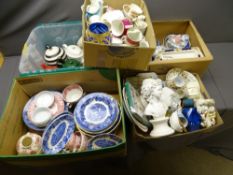 PORCELAIN BUST, Staffordshire flatback, blue and white dinnerware and other mixed china ETC