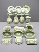 WEDGWOOD JASPERWARE - green, approximately twenty pieces
