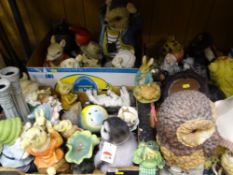 DECORATIVE GARDEN FIGURINES, a quantity of colourful composition figures and ornaments