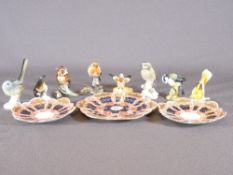 WILEMAN & CO CHINA, three items and a quantity of garden bird ornaments to include Beswick