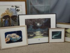 SUE JAMESON Limited Edition Prints x 3 - 'Midnight Waves', 35cms x 47cms, 'Summer Storm', 14 x