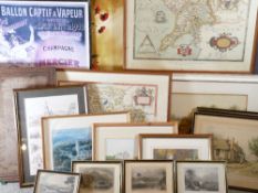 SAXTON'S MAPS, Caernarfonshire and Anglesey and Monmouthshire and Meirionnydd (2) and a quantity