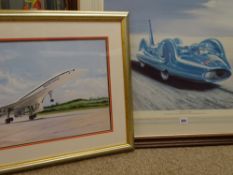 PITTAWAY limited edition print - entitled 'How long a mile' depicting Donald Campbell's world land