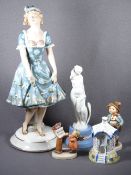 GOEBEL - two figures, Coalport 'The Joll House', boxed Wedgwood Jasperware figurine 'Leda and the