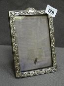 EMBOSSED SILVER PEDESTAL PHOTOGRAPH FRAME