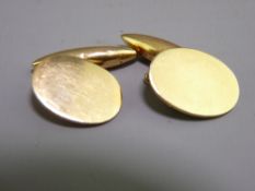 PAIR OF 18CT GOLD GENT'S CUFFLINKS, 14.5grms