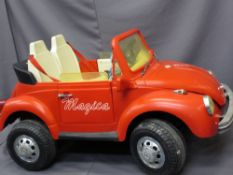 CHILD'S ELECTRIC VW MOTOR CAR with charger and key E/T, 70cms H, 150cms L, 80cms W